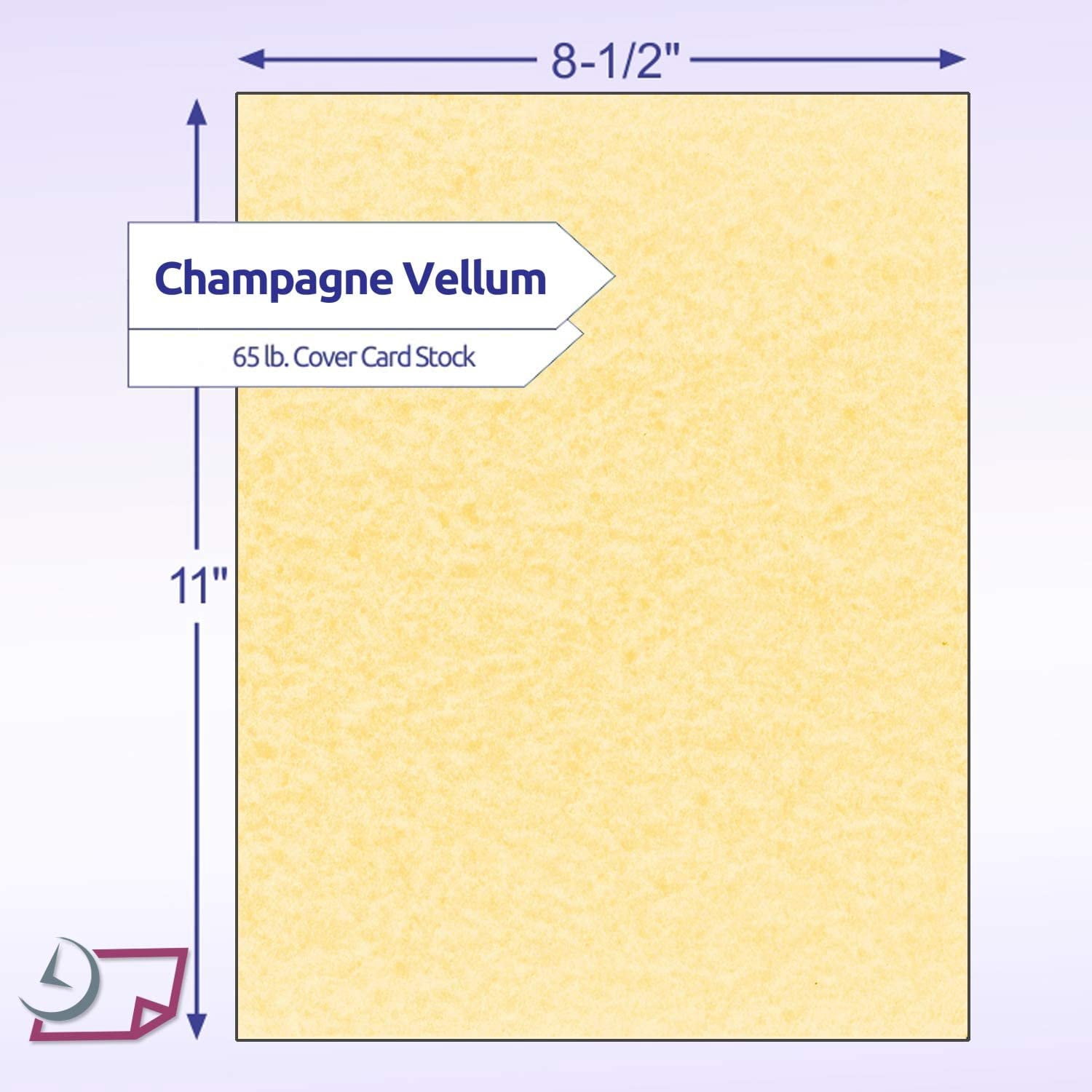 NextParch 8-1/2" x 11" Letter Size 65 lb. Parchment Cover Card Stock Champagne