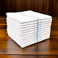 thumbnail image 3 of KAF Home Farmhouse Stripe Set Of 12 Kitchen Towels - 15" x 25", In Teal, 3 of 4