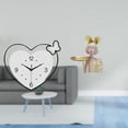 thumbnail image 2 of Reloj de pared en forma de corazón, acrílico, diseño creativo, movimiento silencioso, estatua de pared, bandeja para guardar llaves, figura de resina, 2 of 8