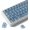 Slate Blue, variant on Slate Blue Clear keycaps,Transparent Keyboard keycaps,Jelly Key caps Set,Shine Through keycap,MDA Profile Keyboard caps for Mx Switches Mechanical Keyboard(115key)