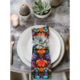 thumbnail image 2 of Mexican Flower Cloth Napkins Set of 6 Reusable Dinner Napkins, Abstract Colorful Floral Leaf Plant Cocktail Napkin Washable Table Napkins for Wedding/Holiday Party/Baby Shower 20"x20", 2 of 7