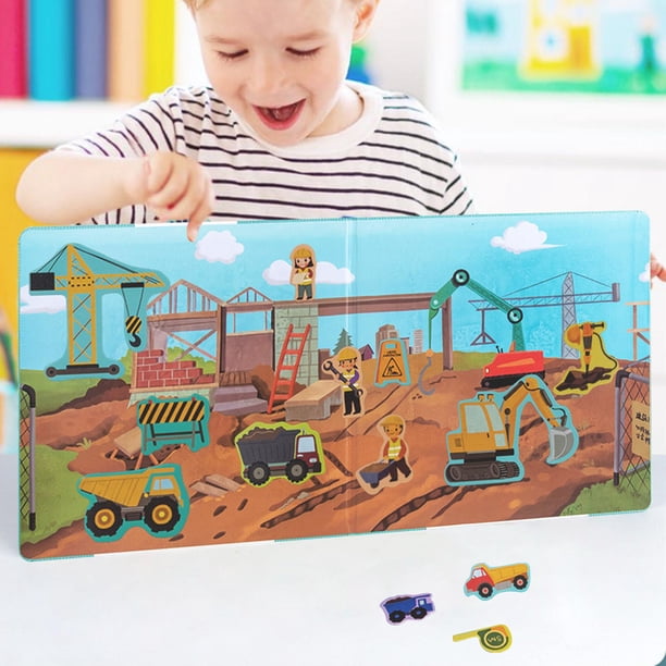 Juguetes de rompecabezas de dibujos animados - Imaginación, Interactivo, , Escenas de construcción de dinosaurios animales, , Tablero escena de la construcción Hugo Rompecabezas de dibujos animados