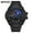 black blue, variant on Men's Alloy Sports Watch – Waterproof Dual Display with Multiple Functions
