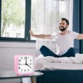 thumbnail image 3 of Alarm Clock, AMIR Silent Non Ticking Clock with Snooze & Light Loud Alarm Clock for Kids Elderly Heavy Sleepers Bedroom Bedside Pink, 3 of 10