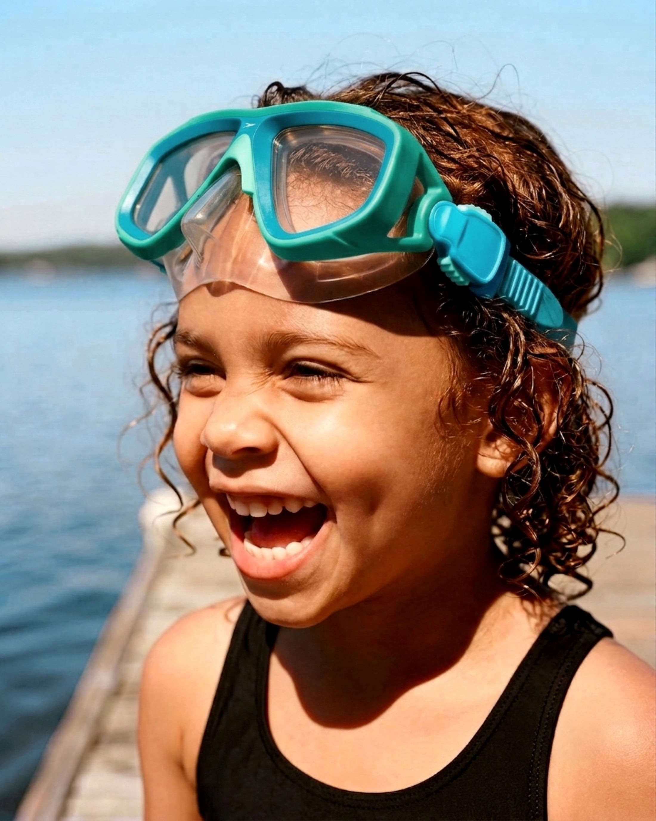(2 pack) Speedo Kids Compass Swim Mask, Soft Fit with UV Protection, Ages 3-6