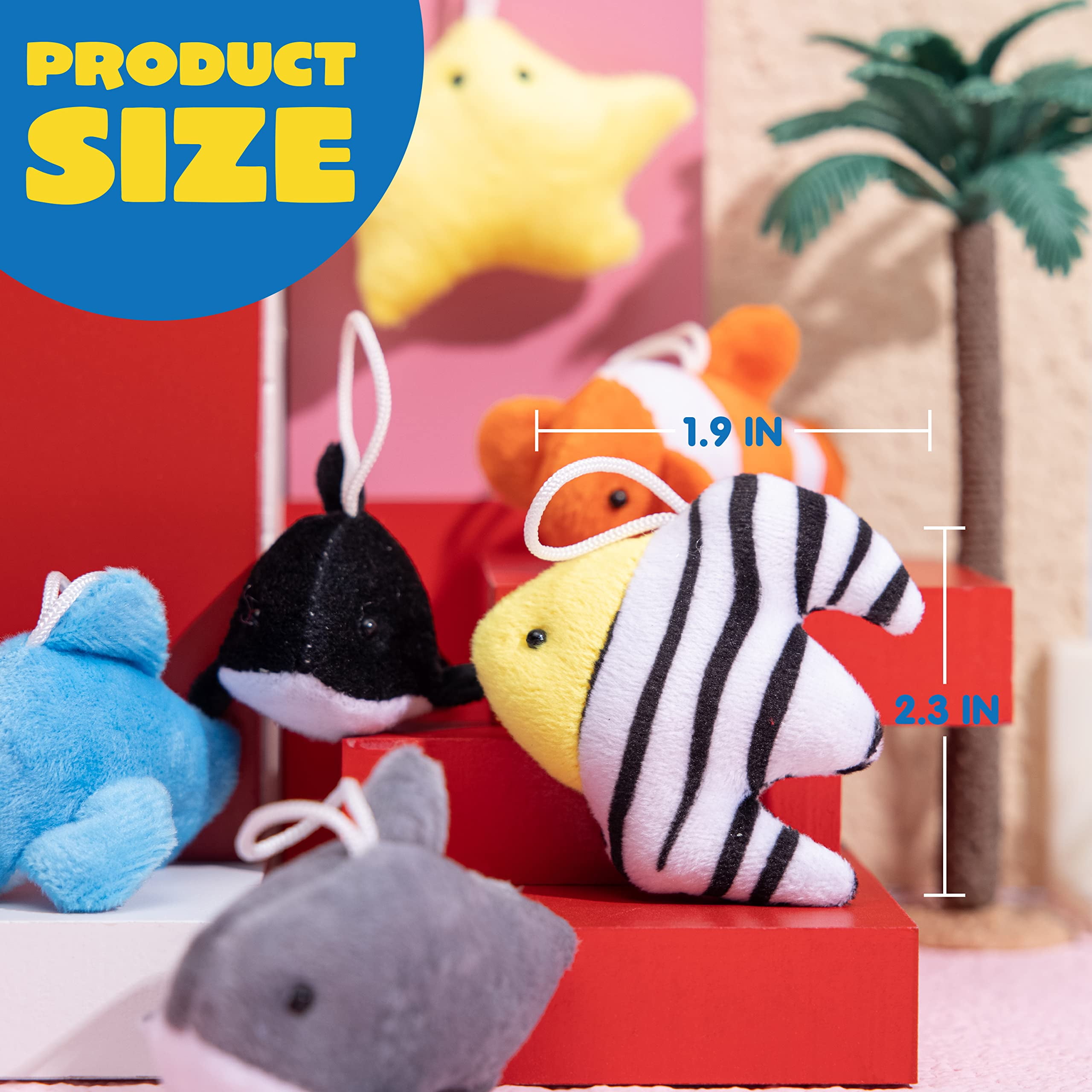 JOYIN Stuff Animal Plush Toy, Mini Animals Birthday Party Favors for Boys  and Girls, Christmas Party Supplies - 24 Pieces 