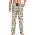 thumbnail image 4 of FREEAMG Strawberry Pattern Pajama Pants for Men, Men's Separate Bottoms, Comfortable Sleep Lounge Pj Pants, 4 of 7