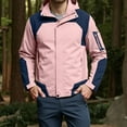 thumbnail image 2 of sususu Mens Fleece Jacket Full Zip ,Casual Jackets Lightweight Outdoor Windbreaker For Hiking Outdoor Jacket For Adventure Breathable Durable Design For Active,Pink,XXXXXL, 2 of 4