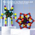 thumbnail image 4 of Juguete de dedo Luz LED giratoria Robot deformado Juguete de descompresión Cadena de deformación Juguete robot Juguete sensorial para niños Adultos Color aleatorio ANGGREK Otros, 4 of 8