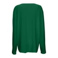 thumbnail image 5 of Arlun,Oversized V Neck Tshirts for Women Trendy Long Sleeve Solid Color Basic T Shirts Womens Loose Lightweight Comfortable Fall Simple Tops Outfits Dark Green XL, 5 of 5