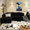 Black(Corduroy), variant on Ovios 104" Oversized L-Shaped Sectional Sofa Modern Modular Cloud Couch with Deep Seating Upholstered Sofa for Living Room Bedroom, No Assembly Required, Black(Corduroy)