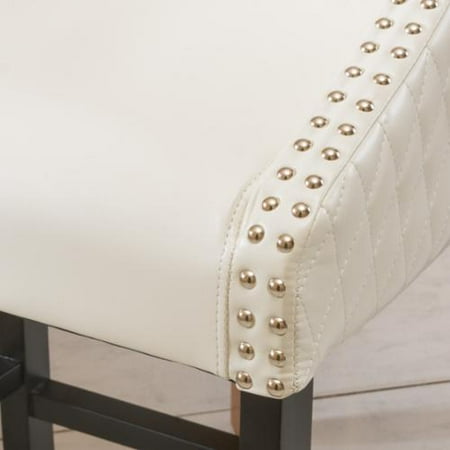 Christopher Knight Home Milano Ivory Quilted Bonded Leather Barstool Christopher Knight Home Milano Ivory Quilted Bonded Leather Barstool