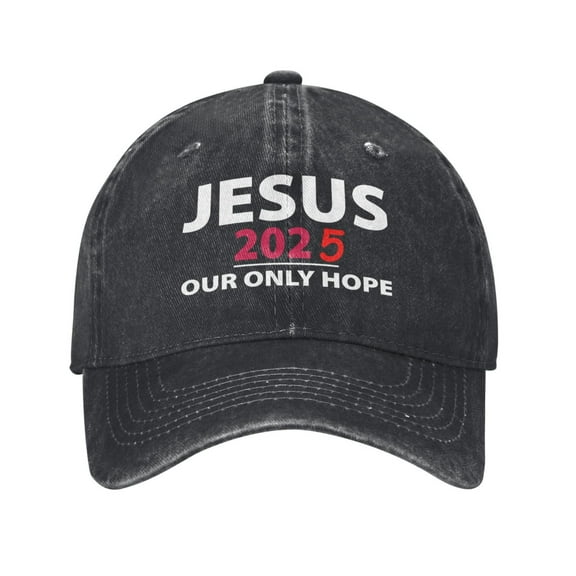 Jesus 2025 Our Only Hope Cowboy Hat Baseball Hat Trucker Hat For Men Women Retro Denim Hats Baseball Cap Dad Hat