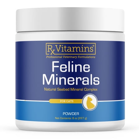 Rx Vitamins Feline Minerals - Taurine for Cats for Cat Heart Health - Calcium for Cat Joint Supplement - Immune Support for Cats with Magnesium & Potassium - Cat Skin and Coat Supplement - 8oz
