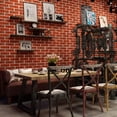 thumbnail image 4 of SAYFUT 39.3''/ 196.8''/ 393.7'' Self-Adhesive Wallpaper Red Brown Brick Contact Paper Fireplace Peel-Stick Wall Stickers Door Stickers Counter Top Liners, Red Brick, 4 of 4