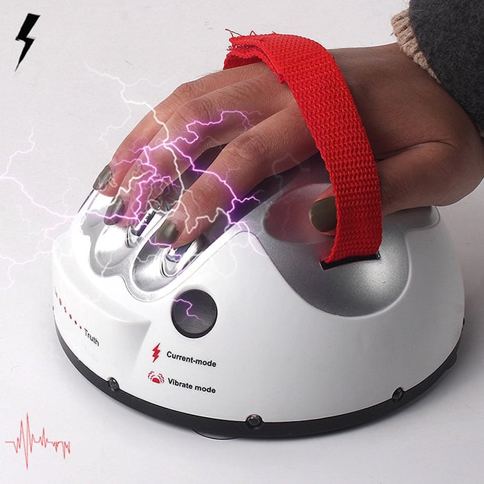 Electric Shocking Polygraph Finger Lie Detector Machine Toy Party Game Creative 