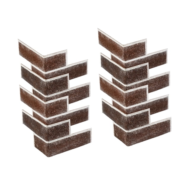 Rustic Grove 7,48 Po x 4,92 Po x 7,48 Po Coin Extérieur en Brique à Coller à Amherst (Lot de 8)