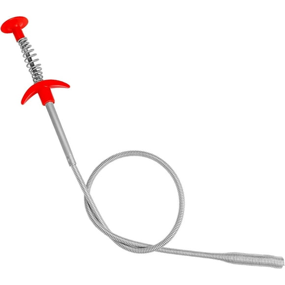 Drain Cleaning Pliers, 60cm Ferret Drain Clog, Foldable Ferret Unclog, Four Prong Handle, Widely Used for Sink Clogging