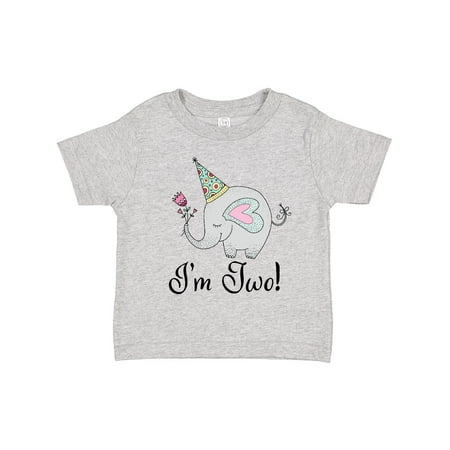 

Inktastic 2nd Birthday Elephant 2 Year Old Girl Gift Toddler Toddler Girl T-Shirt