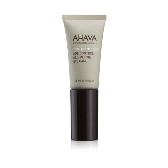 AHAVA Time To Energize Men's Age Control All-in-One Eye Care - Refresh & Hydrate Gel to Smooth Undereye Area, Reduce Dark Circles, with Osmoter, Aloe Vera, Caffeine, Peptides & G-Force, 0.5 Fl.Oz