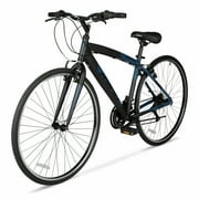 Hyper Bicycles 700c Mens Spin Fit Hybrid Bike, Adults Ages 14+, Black/Blue