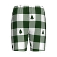 thumbnail image 7 of Daiia Green White Lumberjack Plaid Mens Woven Stretch Pajama Short,Short Pajama Pants-XX-Large, 7 of 7