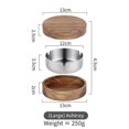 thumbnail image 2 of Windproof Ashtray with Lid, Stainless Steel Liner Indoor Outdoor Wooden Ash Tray for Smokers, 2 of 5
