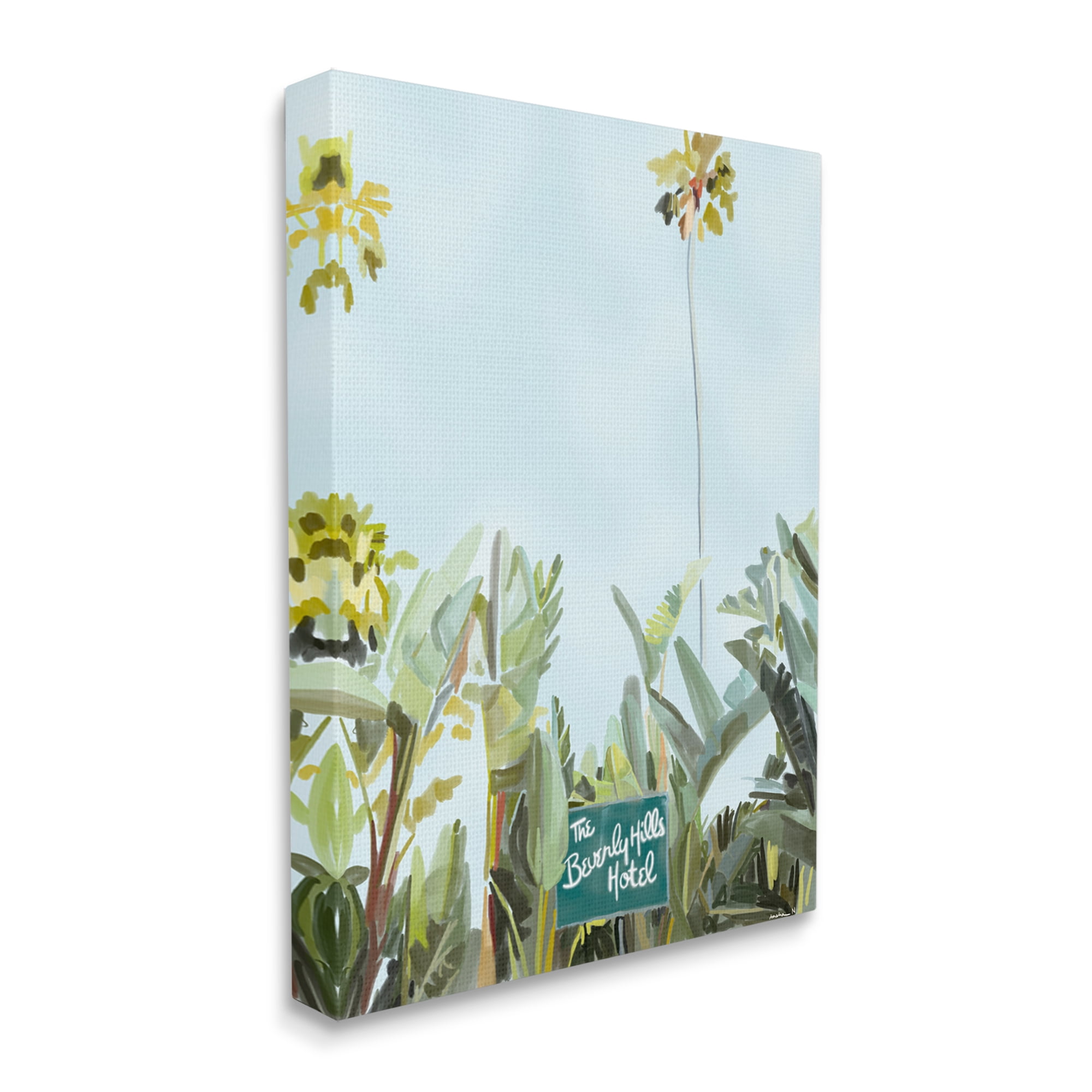 Stupell Industries Beverly Hills Hotel Plants Botanical & Floral Painting Gallery Wrapped Canvas Print Wall Art, 36 x 48