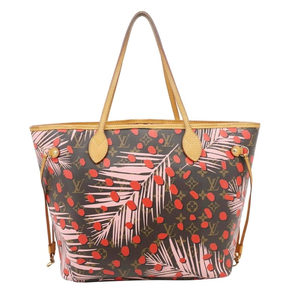 Pre-Owned Louis Vuitton Neverfull MM Jungle Dots Monogram Canvas Tote Bag Brown