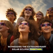 Solar Eclipse Glasses 10 Pack - 2024 CE and ISO Certified American Design Safe Shades for Direct Sun Viewing - Medical King