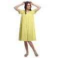 thumbnail image 5 of Moomaya Nightwear For Women Solid Cotton Nightdress Knee Length Sleepwear, 5 of 6