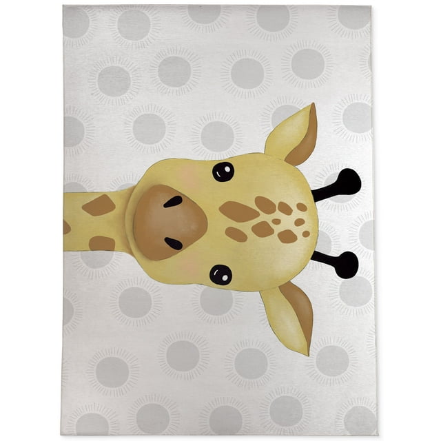 Giraffe White Area Rug by Kavka Designs