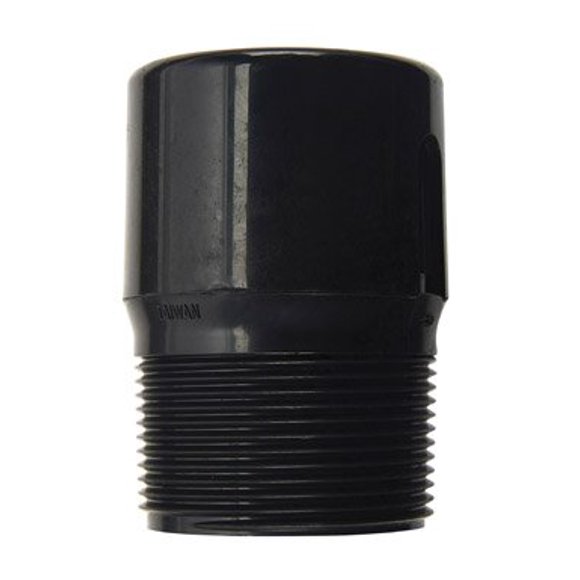 Adaptador ABS Mueller para manguera MPT de 1.5 pulgadas