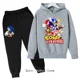 thumbnail image 2 of Sudadera con capucha de baloncesto para niños y niñas, conjunto de sudadera con capucha de Sonic Sports, primavera y otoño, 2 piezas, tops y pantalones, para adolescentes de 3 a 14 años, 2 of 5