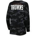 thumbnail image 3 of Women's New Era Black Cleveland Browns Camo Long Sleeve T-Shirt, 3 of 3