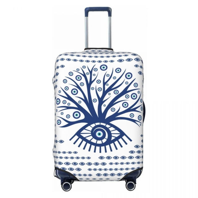 Custom Evil Eye Luggage Cover Elastic All Seeing Eye Art Travel Suitcase Protective Covers Fits 18-32 Inch
