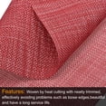 thumbnail image 5 of Uxcell Place Mats, 450x300mm Table Mats Pack of 8 Washable Woven Placemat Red, 5 of 6