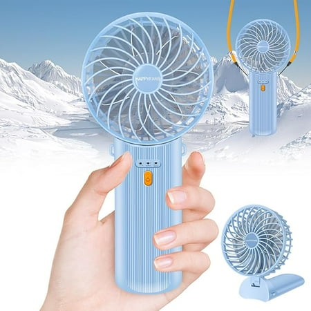 

Portable Fan 4 Speed Mini Handheld Fan 15H Cooling Cute Fan Small Portable Personal Fan with 180° Foldable Quiet Rechargeable Mini Fan for Kids Women Men Travel Indoor Outdoor Makeup (Blue)