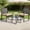 Beige, variant on 3-Piece Outdoor Patio Furniture Set, Modern Textilene Conversation Set with Coffee Table, All-Weather Bistro Set for Lawn, Balcony, Backyard, and Porch, Gray
