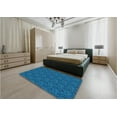 thumbnail image 5 of Ahgly Company Machine Washable Indoor Rectangle Transitional Deep Sky Blue Area Rugs, 5' x 8', 5 of 7