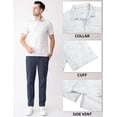 thumbnail image 4 of Chemises de Golf pour Hommes à Manches Courtes, Évacuation de l'Humidité, Ajustement Sec, Motifs Imprimés, Col à Revers, Performance Polo Chemises de Golf pour Hommes, 4 of 6