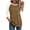 Khaki, variant on HongQid Womens 3/4 Sleeve Raglan Baseball T Shirt|Colorblock Crew Neck Loose Casual Top|Soft Lightweight Basic Layering Blouse for Daily Travel Spring Fall Outfit