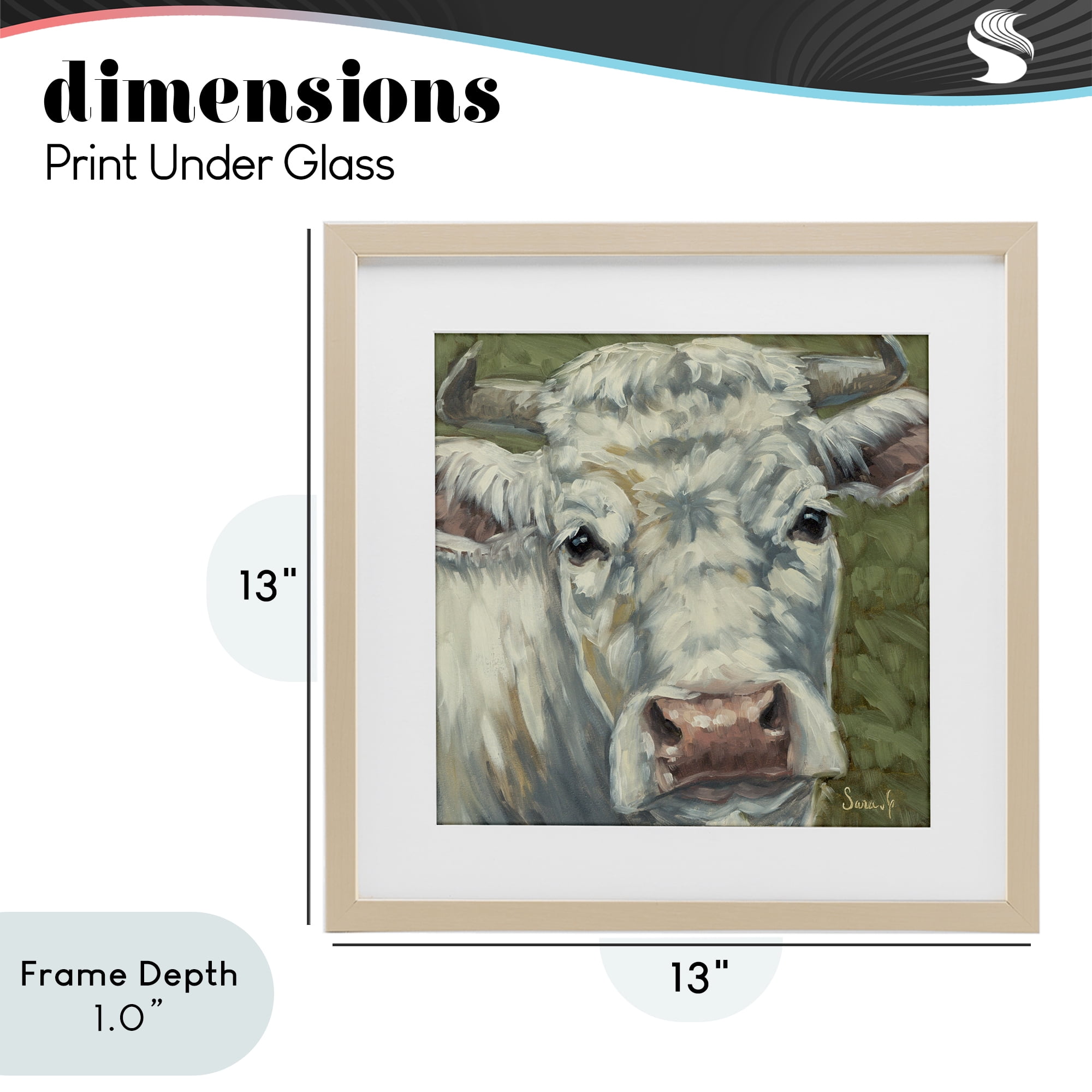 Stupell Industries Pearl Of The Pasture Birch Framed Print Under Glass, design by Sara G. Designs