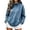 Blue, variant on Womens Plus Size Leopard Print High Neck Top Long Sleeve Knit Pullover Blouse Cheetah Tops White XL