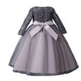 thumbnail image 3 of Robe à Paillettes de la Saint-Valentin pour Grandes Filles, Manches Longues, Robe de Princesse pour Mariage et Fête, 3 of 6