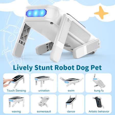 Programmable Wireless Remote Control Robot Dog | 1181.1inch Ultra-Long Range | Voice Command & APP Interaction | Multi-Action Modes (Dance/Kungfu/Feeding) | Indoor/Outdoor Play, Best Birthday