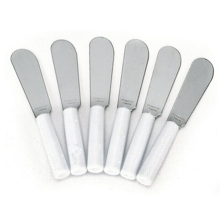 Norpro Set Of 6 Hors d'oeuvres Knives Stainless Steel Blades Cheese Spread