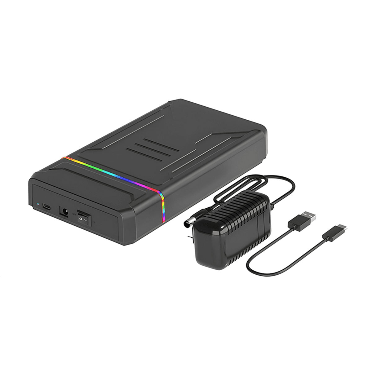 Hard Disk Enclosure to Type C Drive Box with Led External HDD for 2.5 3.5 Inch Up 6Gbps US Plug
