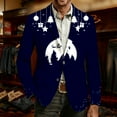 thumbnail image 2 of Christmas blazer for men Corduroy Sport Coat With Festive Print Notch Lapel Design For Christmas Holiday Parties And Formal Events Comfortable Stretch Fit Modern Tailored Jacket, 2 of 5