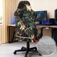 thumbnail image 4 of Jiueut Hunting Camo Print 4 Pieces Gaming Chair Cover, Breathable Computer Chair Protector with Armrest Covers Washable Slipcover for High Back Gaming Chair with Elastic Band, 4 of 7